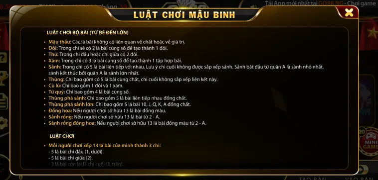 Mậu Binh Tại Go88 Đấu Trường Sắp Xếp Bài Đỉnh Cao Cho Các Cao Thủ Trí Tuệ