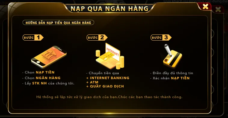 Hướng Dẫn Nạp Tiền Go88 Qua Tài Khoản Ngân Hàng An Toàn Nhất