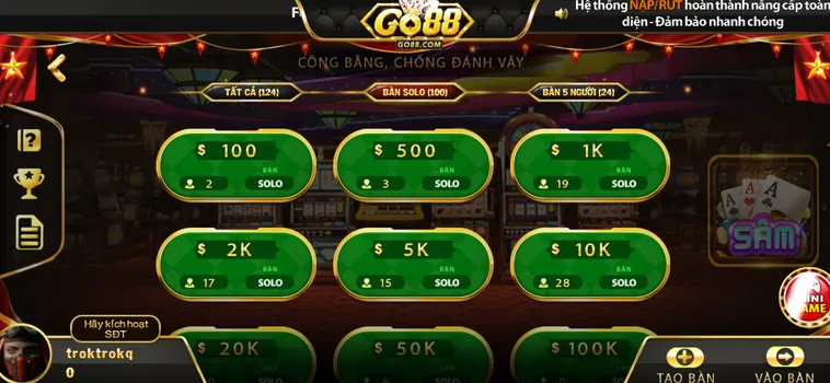 Bùng Nổ Cảm Xúc Với Tựa Game Sâm Lốc tại Go88 Đỉnh Cao Độc Đáo