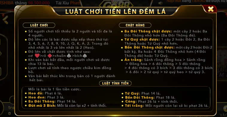 Bùng Nổ Cảm Xúc Tại Thế Giới Tiến Lên Đếm Lá tại Go88 Đỉnh Cao
